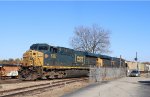 CSX 5327 leads train L619-05 out of the yard